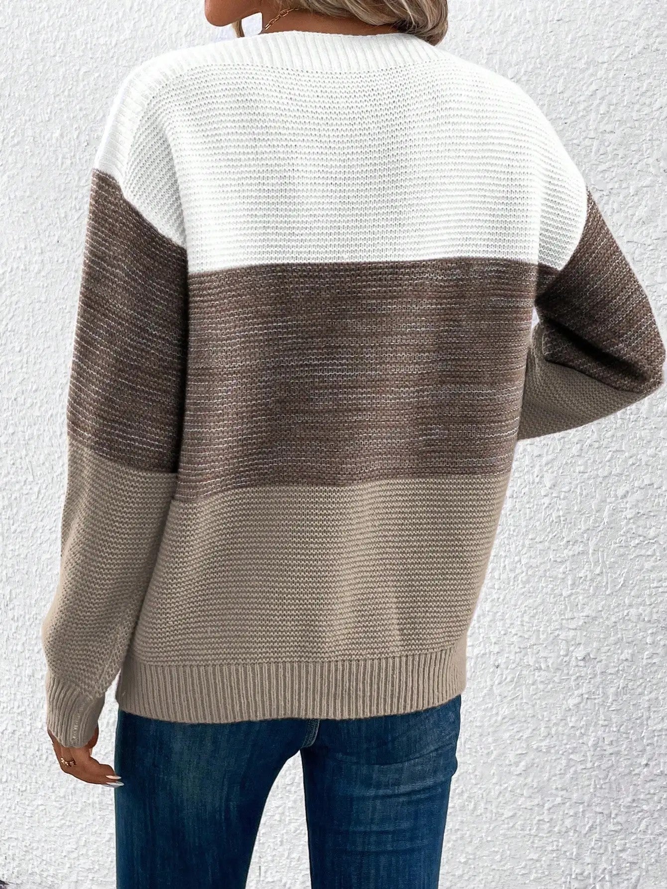 Vero | Three Colour Patchwork Sweater