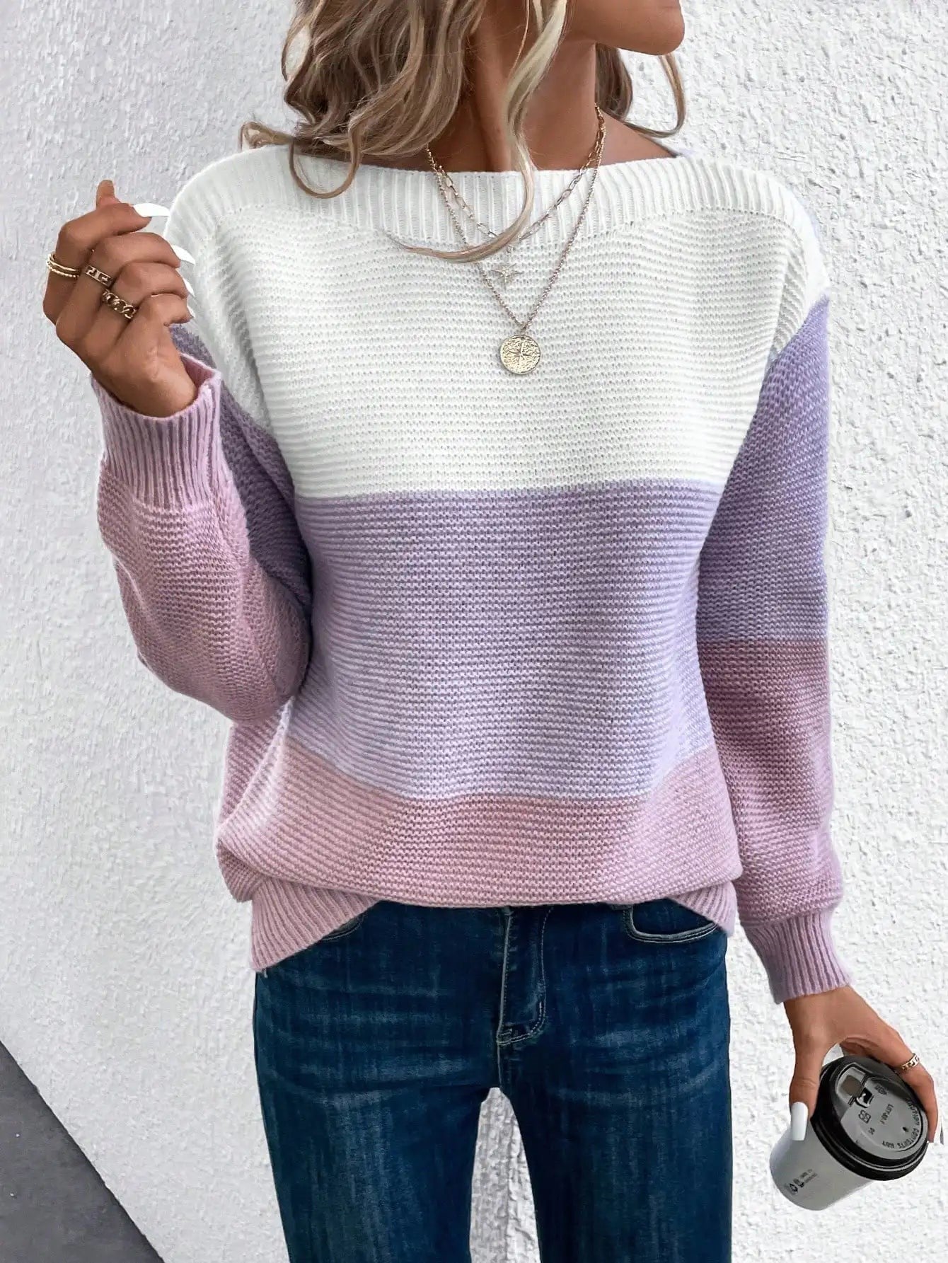 Vero | Three Colour Patchwork Sweater