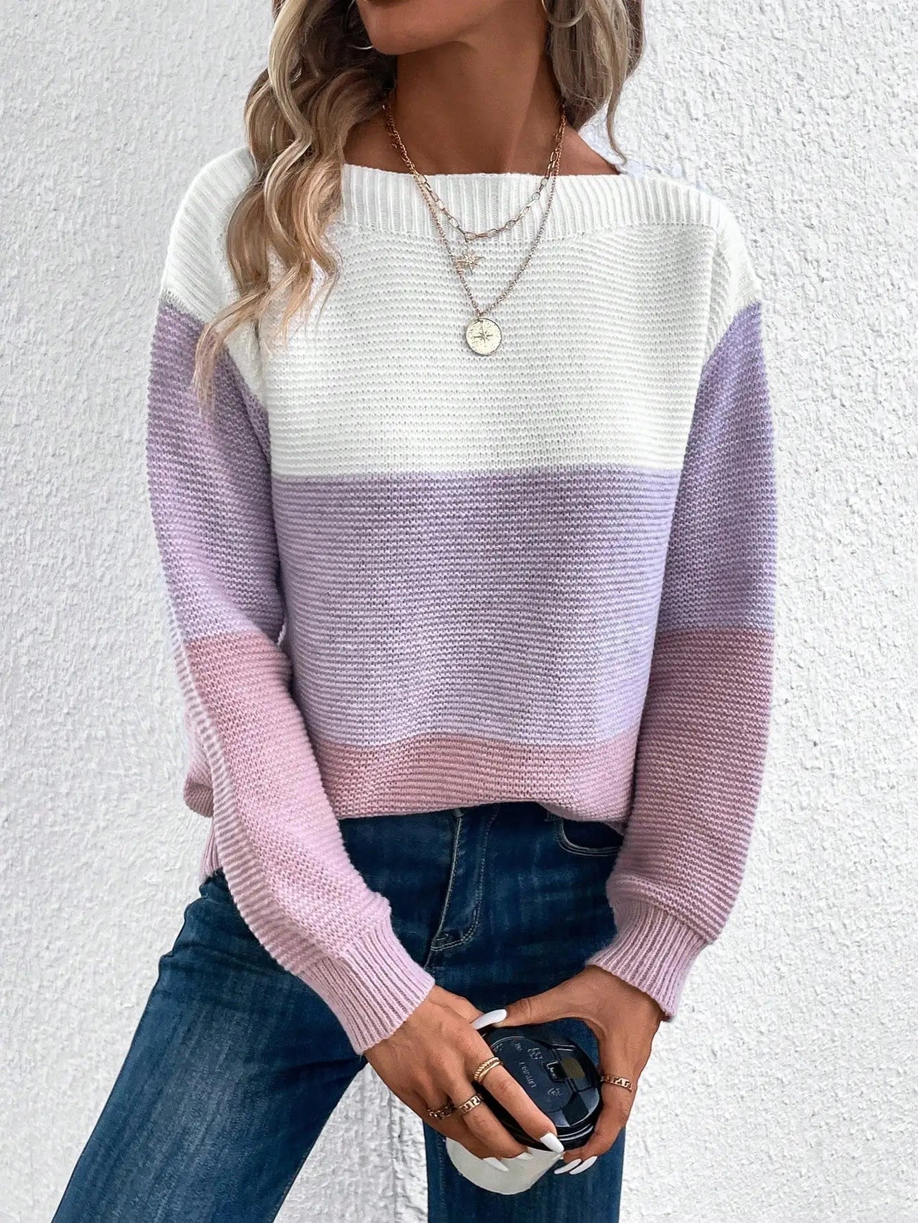 Vero | Three Colour Patchwork Sweater
