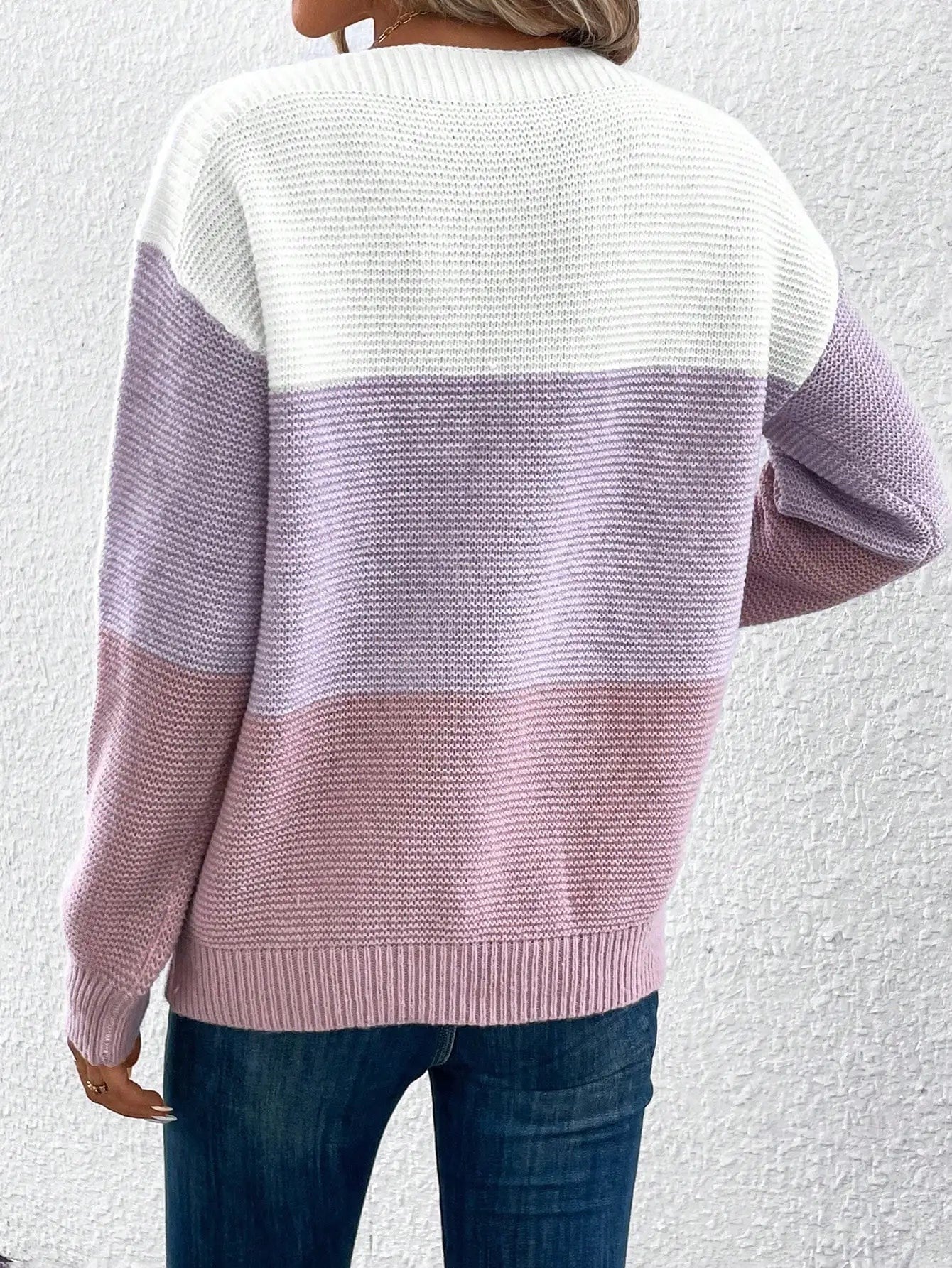 Vero | Three Colour Patchwork Sweater