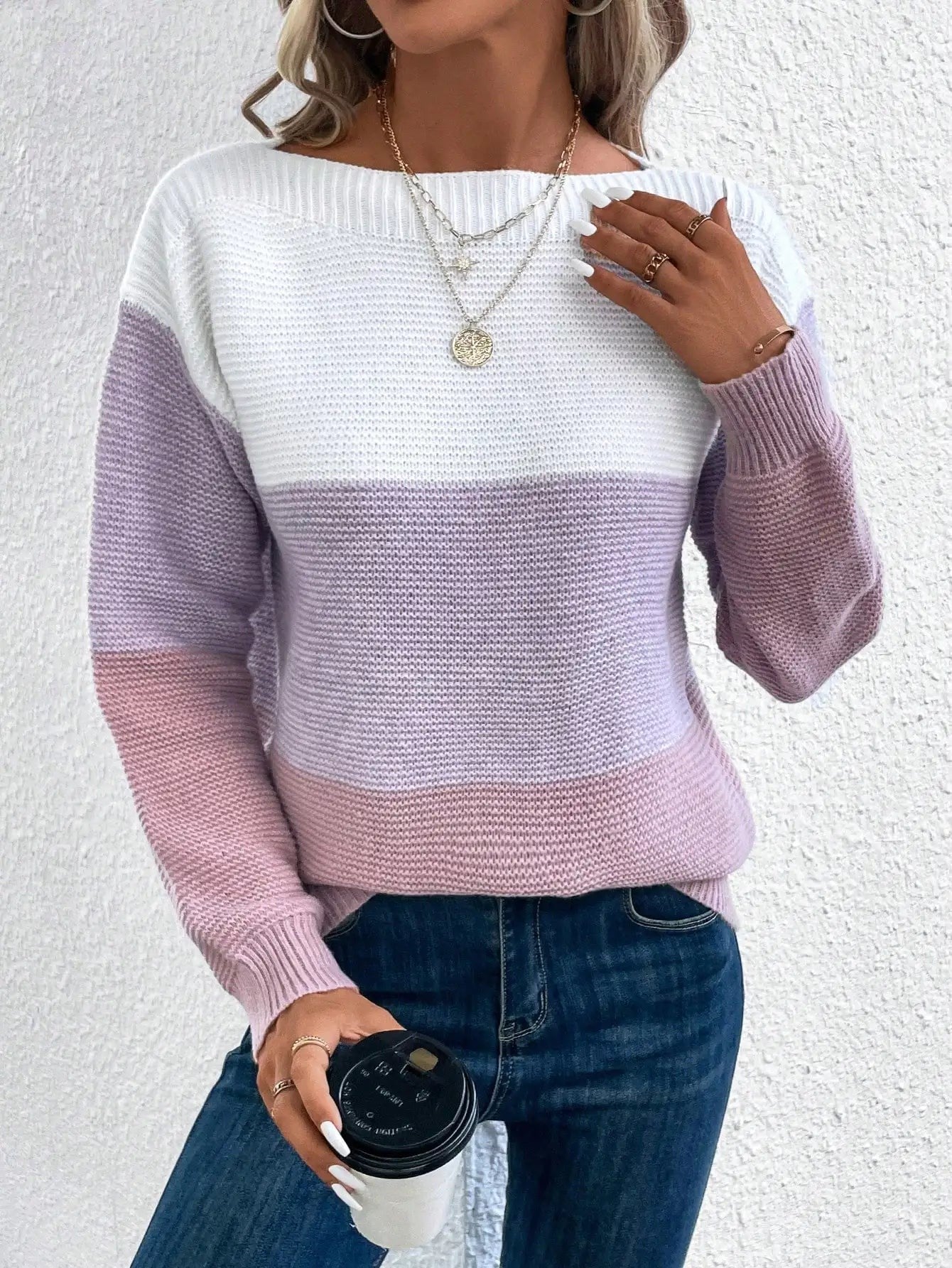 Vero | Three Colour Patchwork Sweater