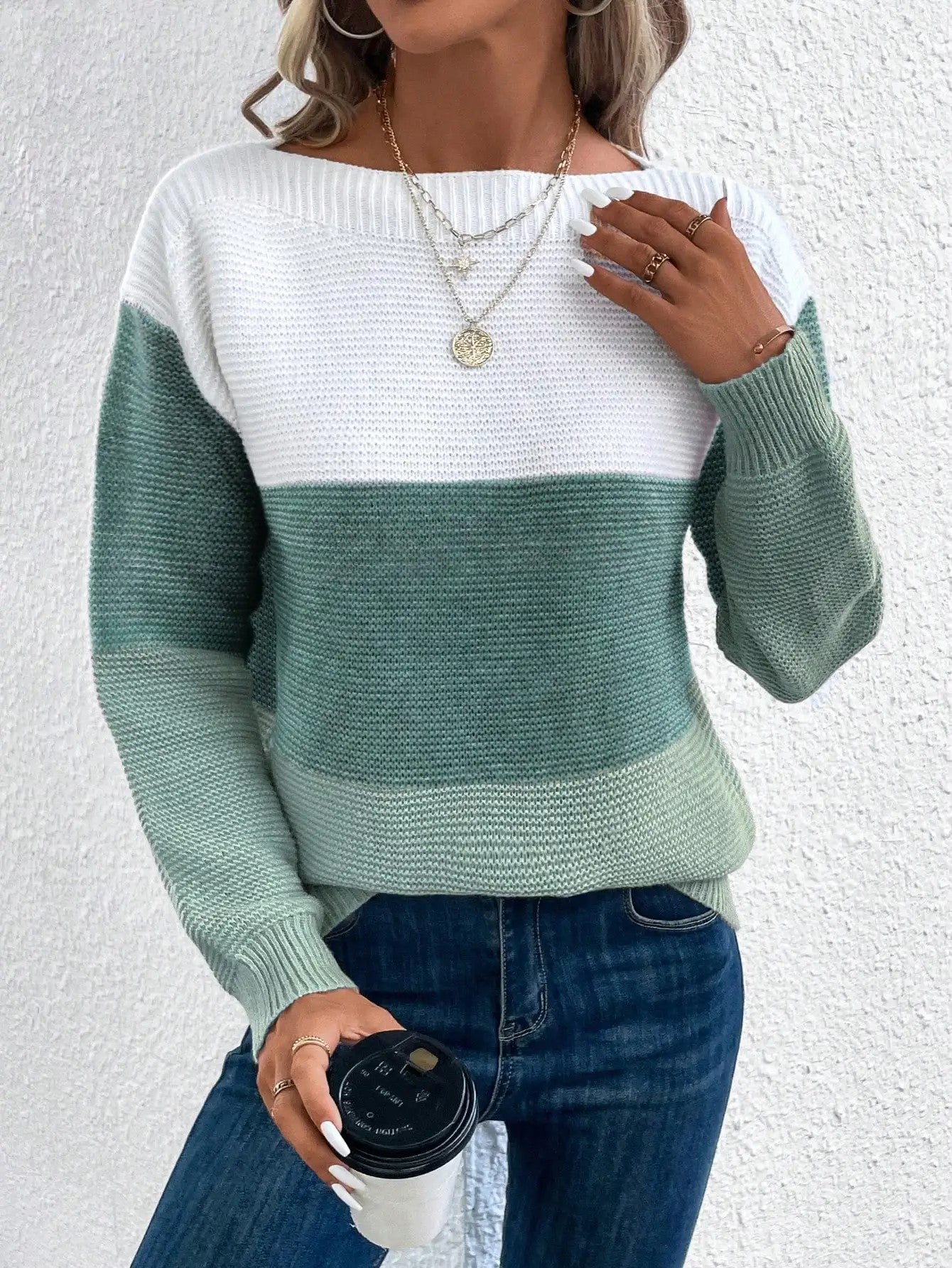 Vero | Three Colour Patchwork Sweater
