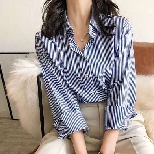 Vero | Blue Striped Blouse