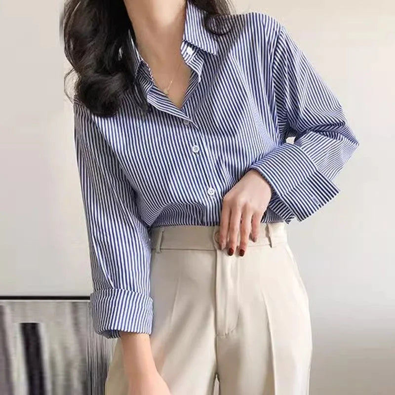 Vero | Blue Striped Blouse