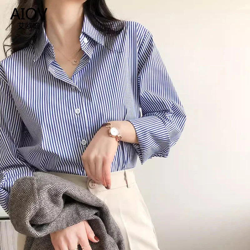 Vero | Blue Striped Blouse